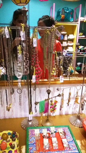 Us hidden behind all the jewelry.