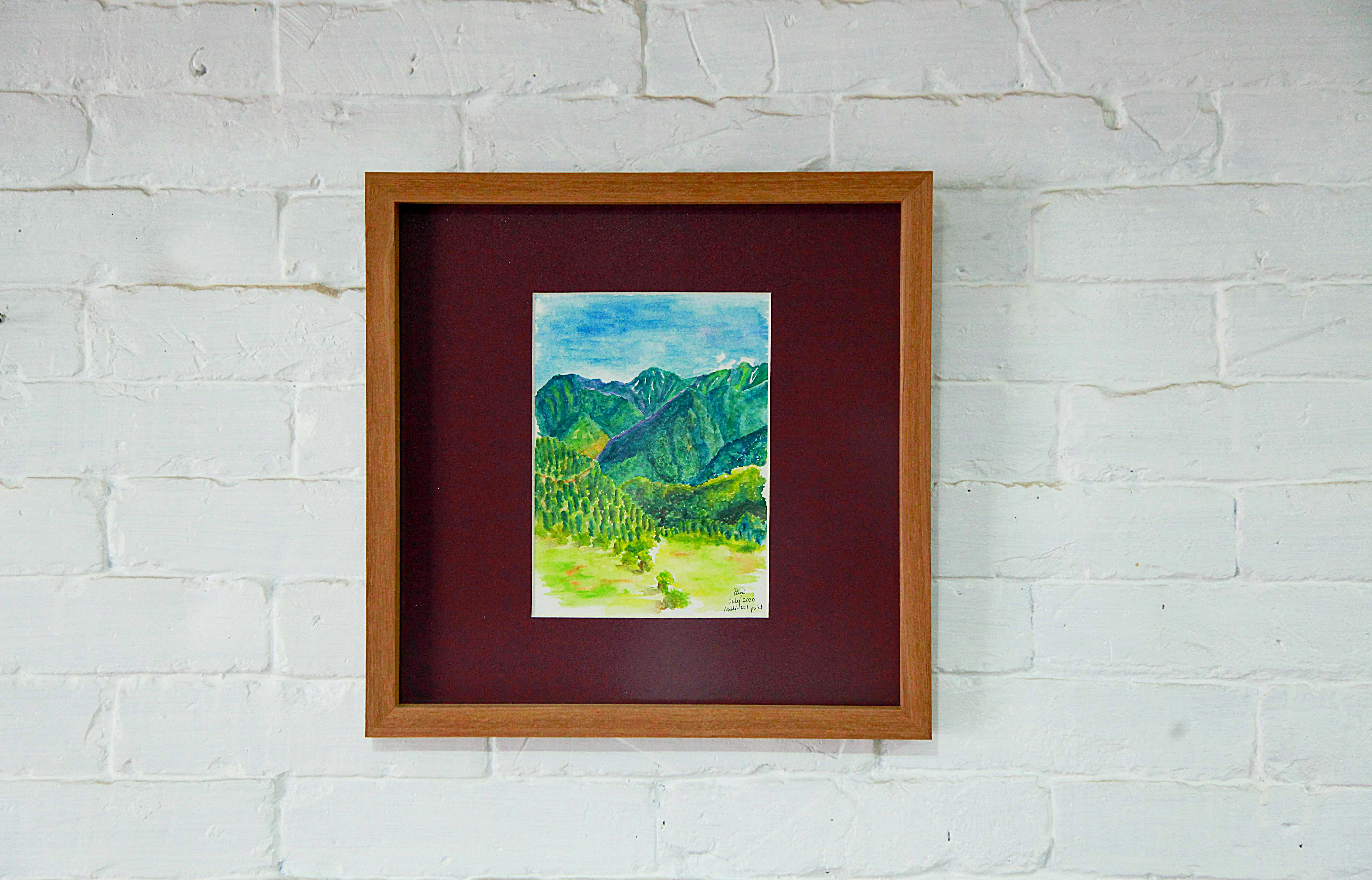 Watercolour painting of Himalayas mountain.