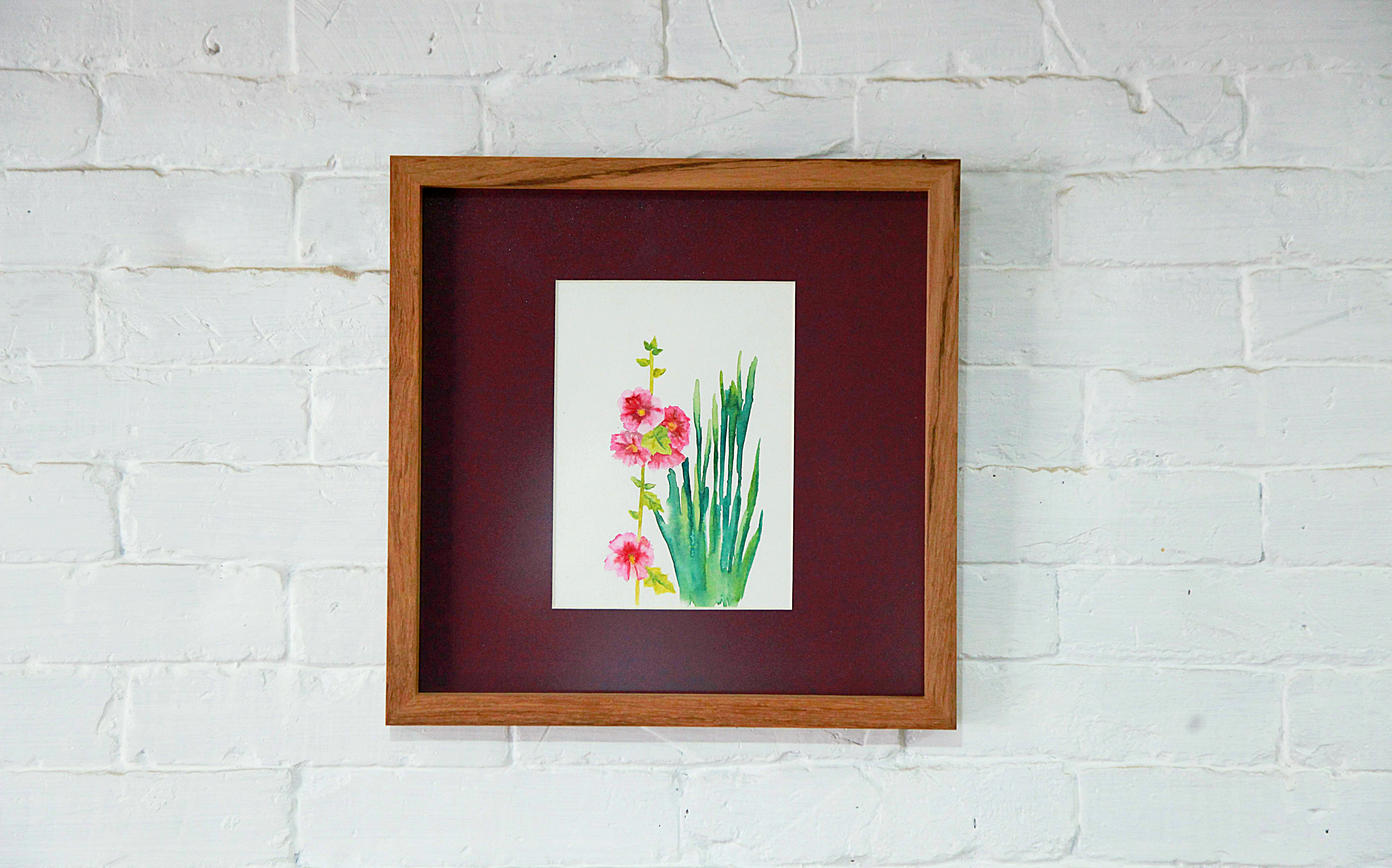 Watercolour painting of flowers, Thailand.