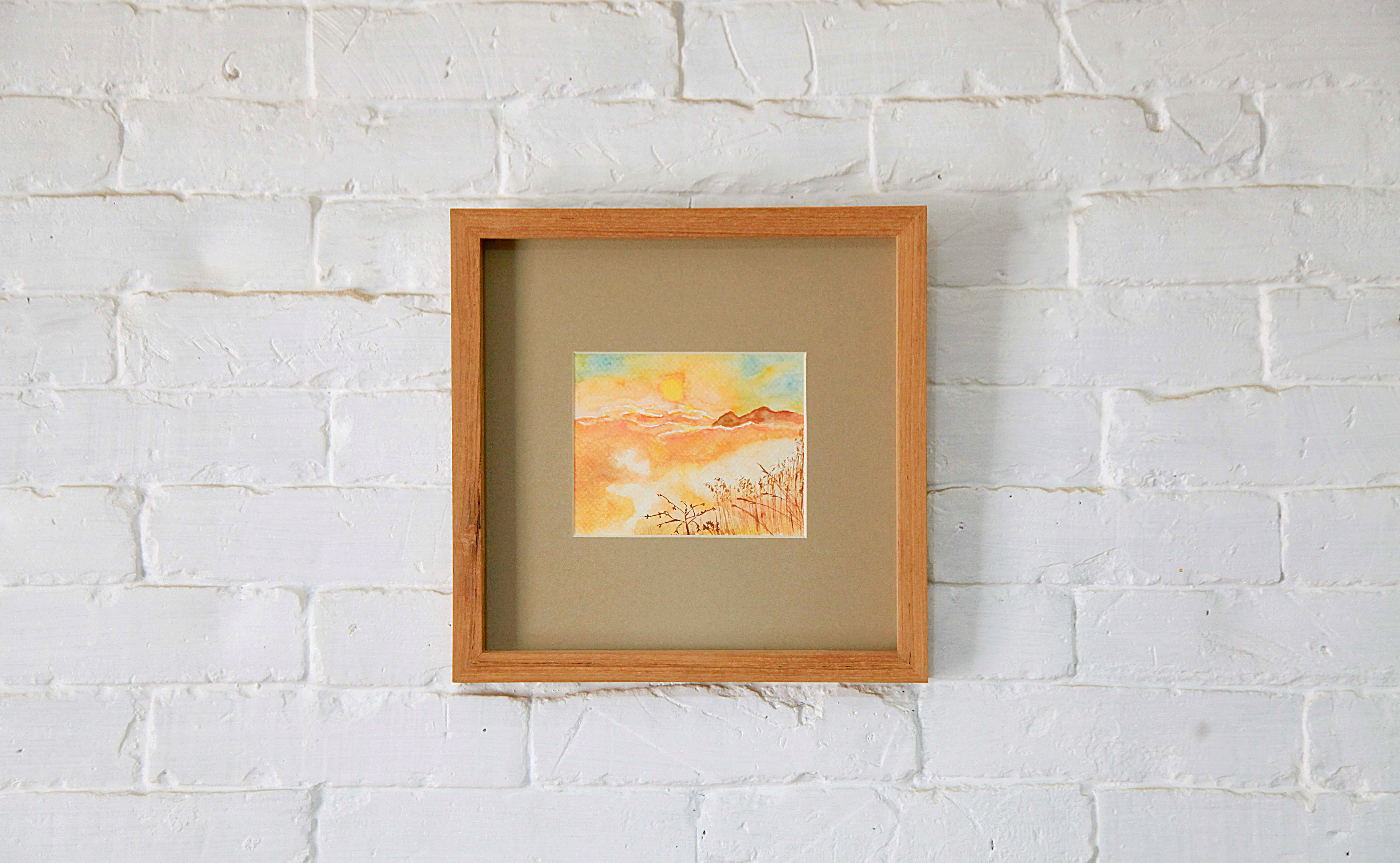 Original watercolour of Himalaya mountain.