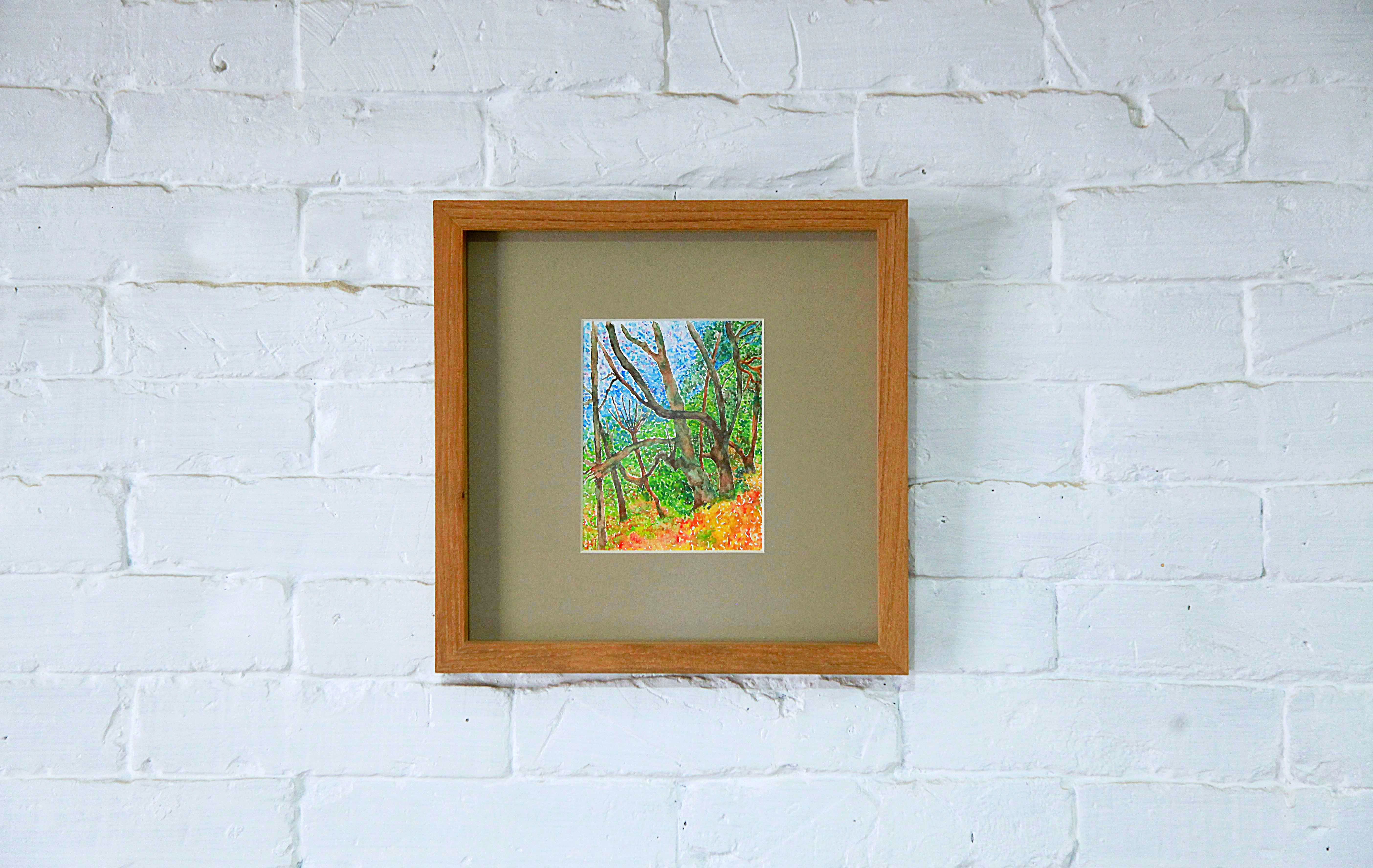 Original watercolour of Himalaya mountain.