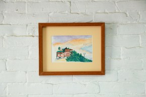 Original watercolour painting of Mcleod Ganj, India.