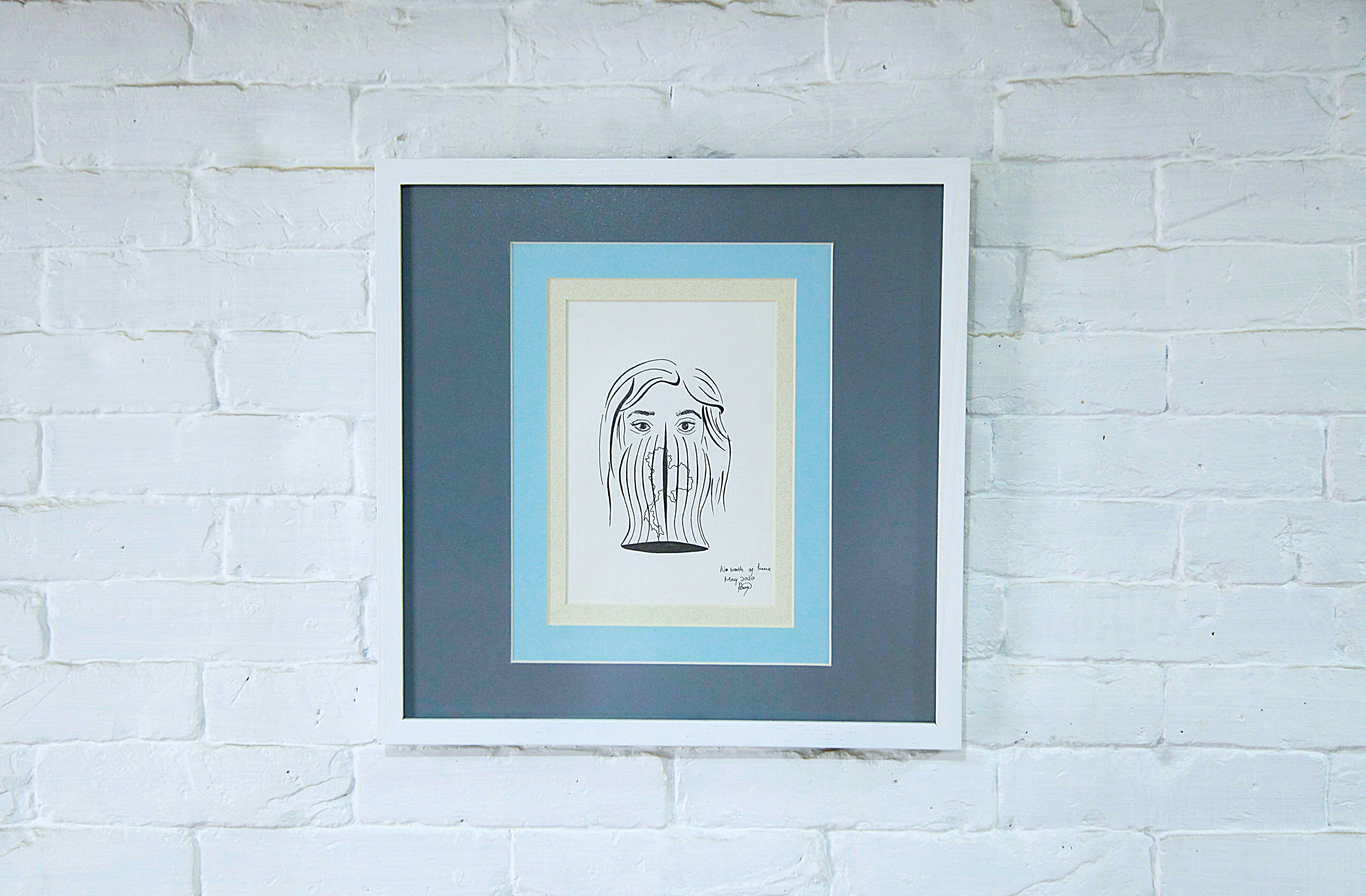 Ink on paper, original art.