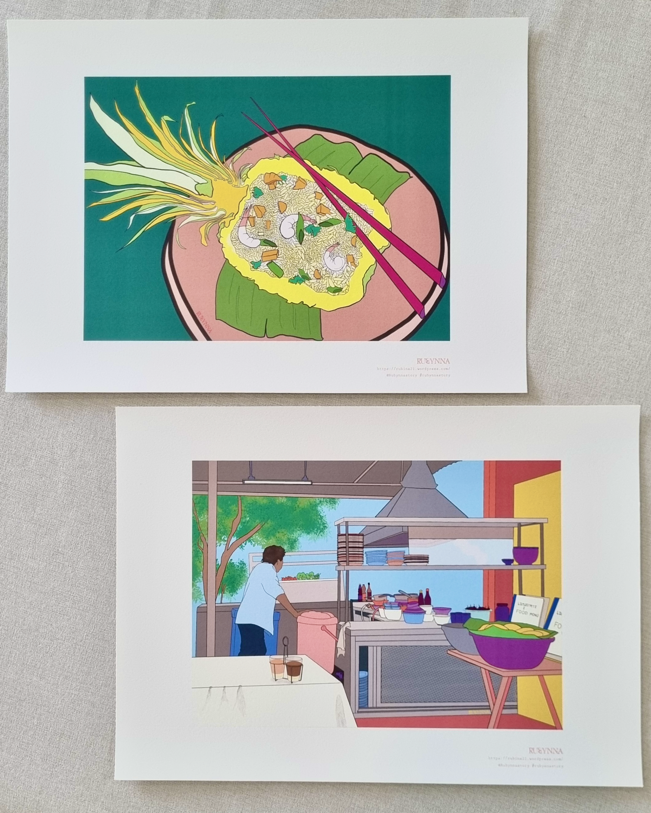 Bangkok colourful art, illustration gift