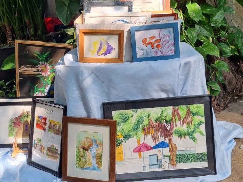 Various watercolour paintings by Rubynnastory, Thai artist.